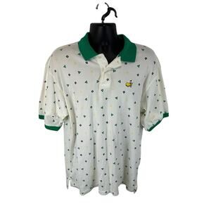 Vintage Slazenger Masters Golf Polo Geometric Print Size Large Cotton